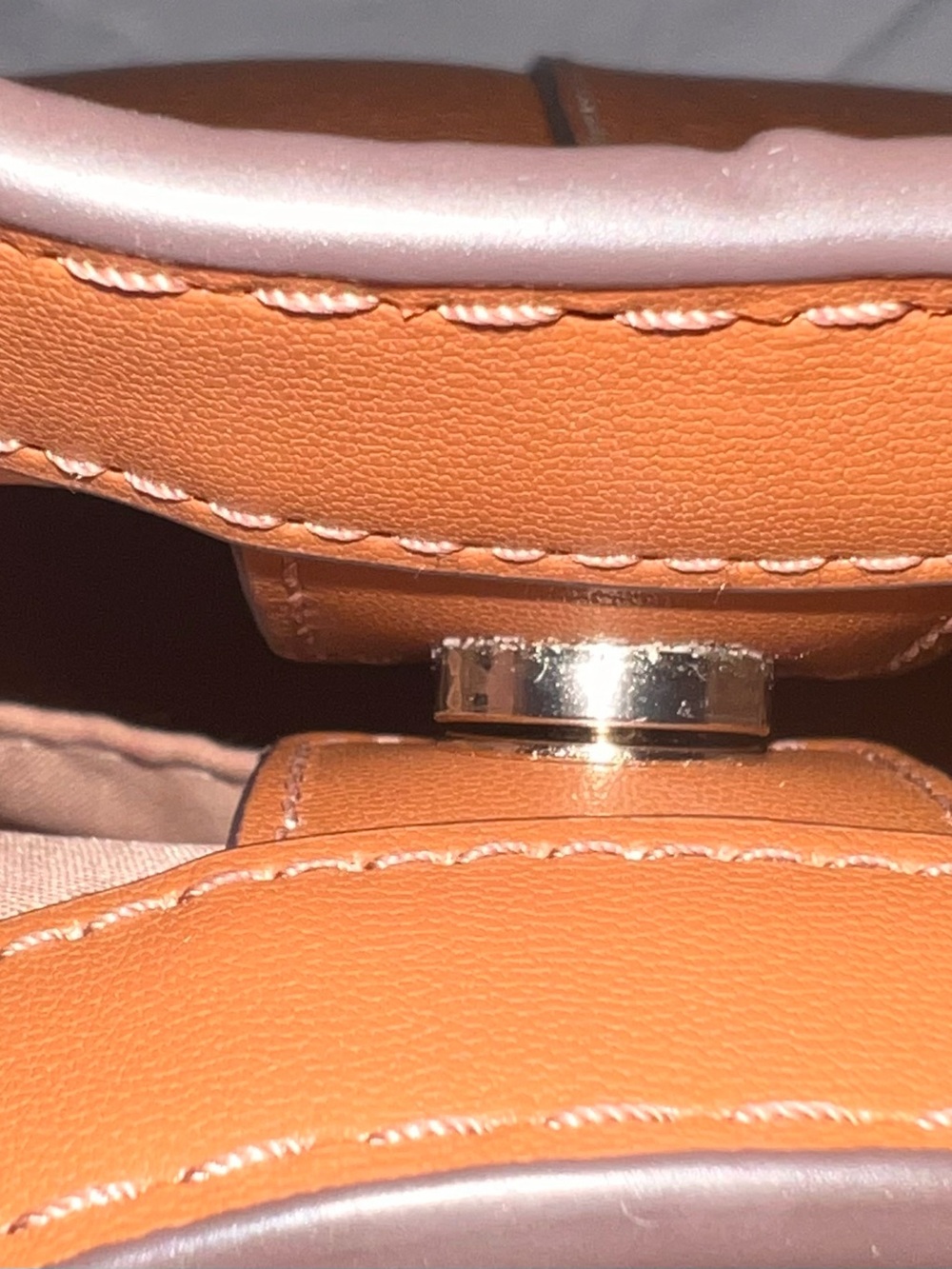 kate spade Cognac Pebbled Leather Shoulder Bag - Picture 5 of 5